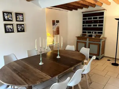 Coin salon dans l'établissement Maison Hermitage Campagne Chic - Vexin