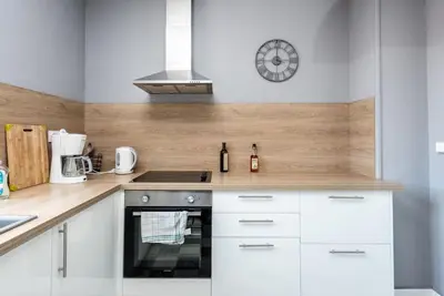 Cuisine ou kitchenette dans l'établissement Magnifique 3 Chambres - Parking - Hyper Centre - Gare