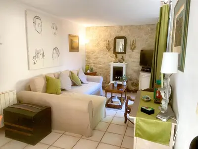 Télévision ou salle de divertissement dans l'établissement Maison de charme d'Ile de France