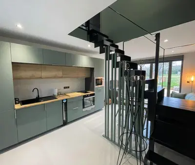 Cuisine ou kitchenette dans l'établissement Logement N2 tout confort - proche de Giverny