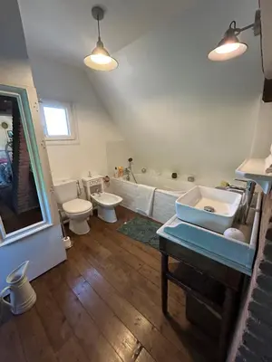 Salle de bains dans l'établissement Chambre cosy