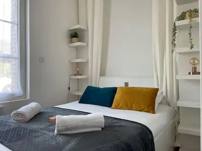 Un ou plusieurs lits dans un hébergement de l'établissement St Aubin Gare - Appartement cosy proche commerces