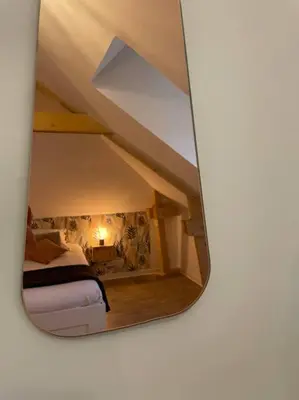 Un ou plusieurs lits dans un hébergement de l'établissement Thuit de l'Oison - Magnifique appart F2 duplex