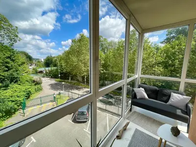 Balcon ou terrasse dans l'établissement Appartement avec Loggia et Parking privé