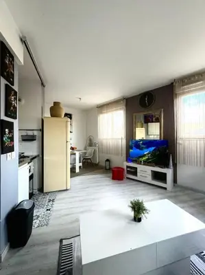 Cuisine ou kitchenette dans l'établissement Tranquillité à 30 min de Paris
