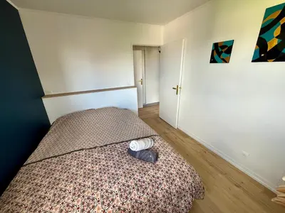 Un ou plusieurs lits dans un hébergement de l'établissement L'appartement Eclat contemporain -310