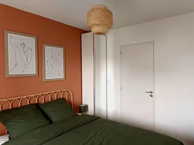 Un ou plusieurs lits dans un hébergement de l'établissement Appartement proximité directe Rouen