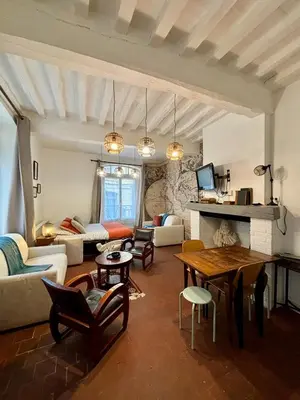 Coin salon dans l'établissement Le voyage à Dieppe au centre ville