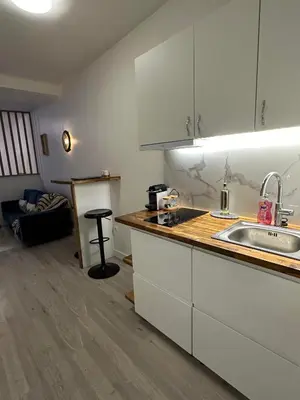 Cuisine ou kitchenette dans l'établissement Cosy House à 9 mins RER A et 35 mins de Paris