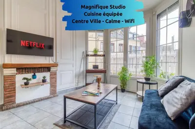 Télévision ou salle de divertissement dans l'établissement Golden Bridge - Confort - Calme - Centre