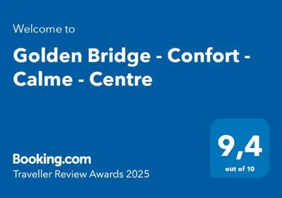 Certificat, récompense, panneau ou autre document affiché dans l'établissement Golden Bridge - Confort - Calme - Centre