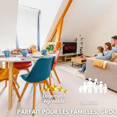 Les bonn'apparts sur seine - La spacieuse - Famillial 6pers - Parking