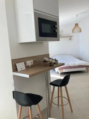 Télévision ou salle de divertissement dans l'établissement Studio à louer style loft