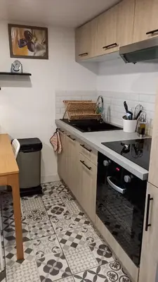 Cuisine ou kitchenette dans l'établissement Appartement individuel en maison