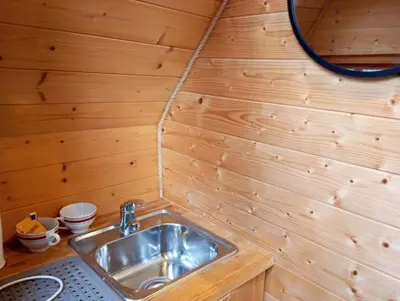 Salle de bains dans l'établissement Maisonnette de Gadag