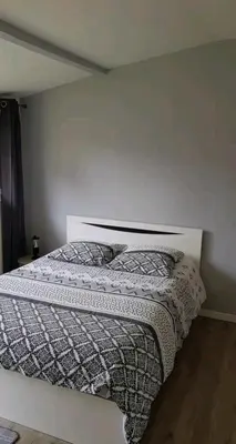 Un ou plusieurs lits dans un hébergement de l'établissement Studio HAPPY'Home tout confort proche Rouen