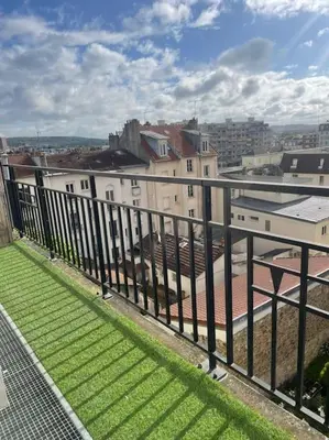 Balcon ou terrasse dans l'établissement Appartement 3P Gare Terrasse et Parking privé