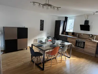 Cuisine ou kitchenette dans l'établissement La Bulle d R