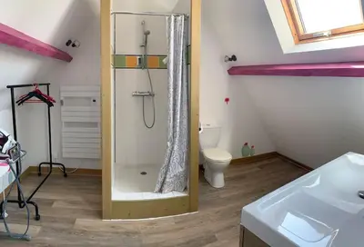 Salle de bains dans l'établissement Petite maison à la campagne