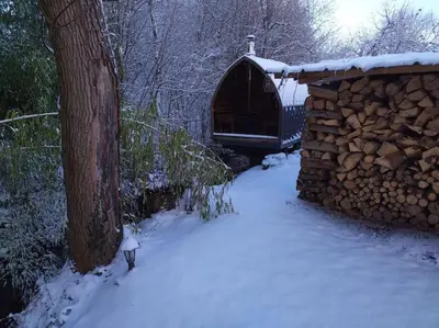 L'établissement Studio neuf et cosy dans un écrin de nature en hiver