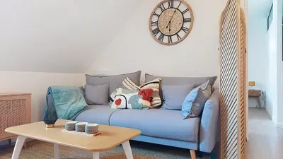 Coin salon dans l'établissement Escapade à Blainville-Crevon