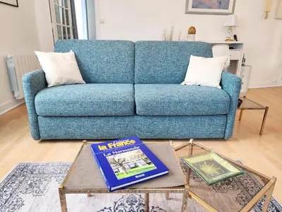 Coin salon dans l'établissement Appartement Le Baron Cœur de Rouen - Normandie