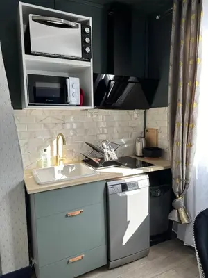 Cuisine ou kitchenette dans l'établissement Appartement tout confort