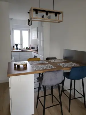 Cuisine ou kitchenette dans l'établissement Appartement chez Virginie et Freddy