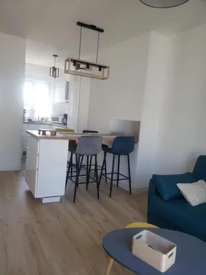 Cuisine ou kitchenette dans l'établissement Appartement chez Virginie et Freddy