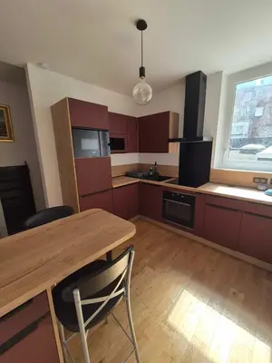 Cuisine ou kitchenette dans l'établissement Sherlock Home