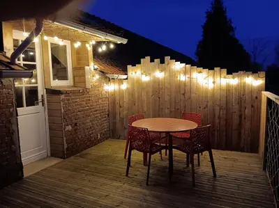 Balcon ou terrasse dans l'établissement Gite la pause picarde
