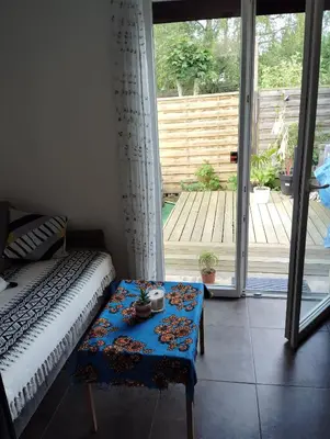 Balcon ou terrasse dans l'établissement Studio chaleureux sans-visà-vis