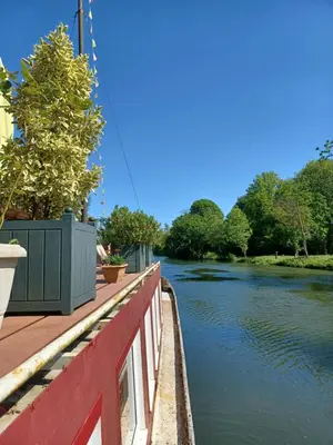 Vue sur la rivière ou le fleuve situé(e) à proximité de le bateau