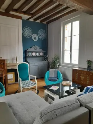 Coin salon dans l'établissement LA Coloc