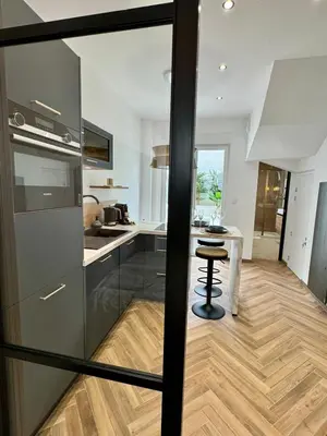 Cuisine ou kitchenette dans l'établissement Cocon centre ville - gare