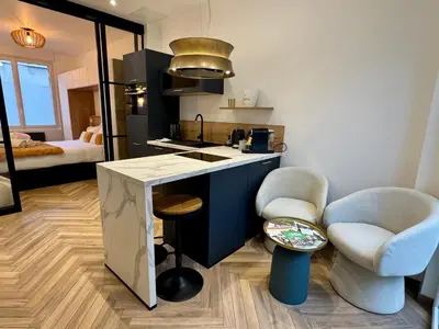 Cuisine ou kitchenette dans l'établissement Cocon centre ville - gare