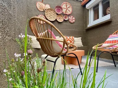 Jardin de l'établissement L Obione charmante maison de pêcheur rénovée proche mer avec patio extérieur