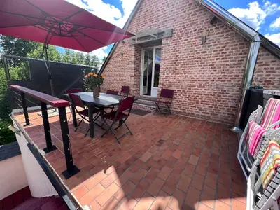 Balcon ou terrasse dans l'établissement Gîte des 3 vallées