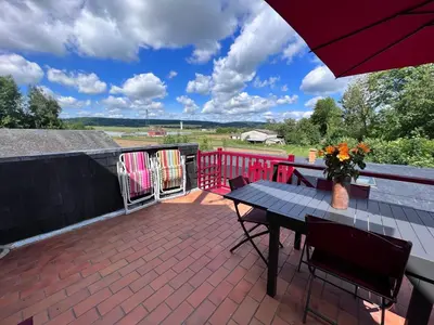 Balcon ou terrasse dans l'établissement Gîte des 3 vallées
