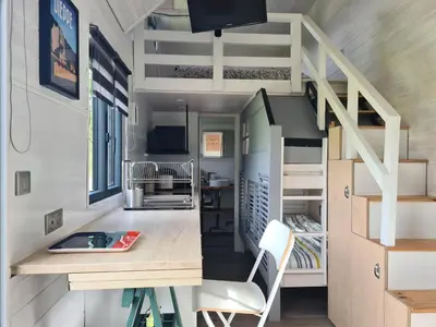 Cuisine ou kitchenette dans l'établissement Tiny House