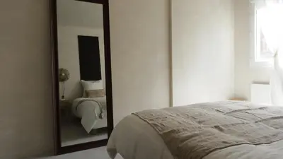 Un ou plusieurs lits dans un hébergement de l'établissement Appartement Sept, un écrin en centre-ville