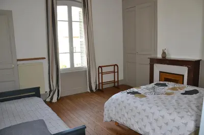 Un ou plusieurs lits dans un hébergement de l'établissement La ferme aux Hirondelles, proche Giverny