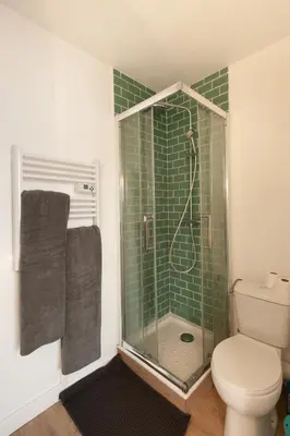 Salle de bains dans l'établissement L'escapade studio en Hypercentre Cathédrale