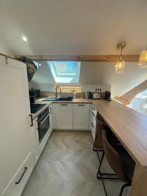 Cuisine ou kitchenette dans l'établissement Le Chalet Dieppois