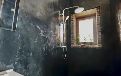 Salle de bains dans l'établissement Orangerie du chateau