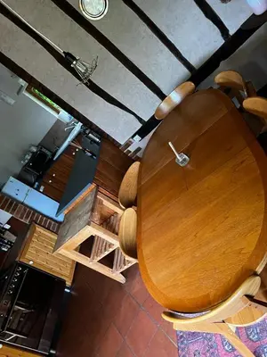 Cuisine ou kitchenette dans l'établissement Maison de campagne du XVIIe siècle