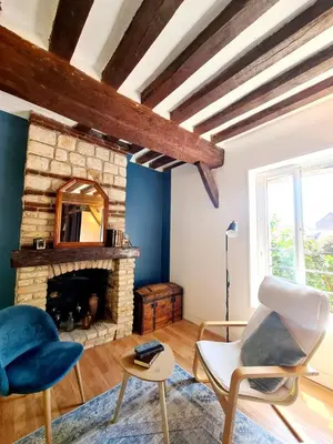 Coin salon dans l'établissement Beau 2 pièces charme et confort