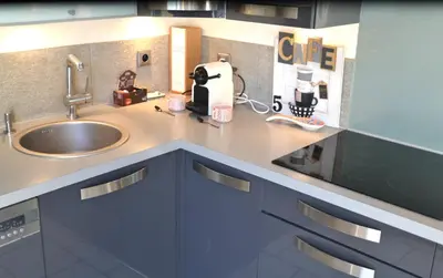 Cuisine ou kitchenette dans l'établissement Spassionnement pool