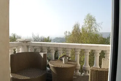 Balcon ou terrasse dans l'établissement B&B Le Vert Galant