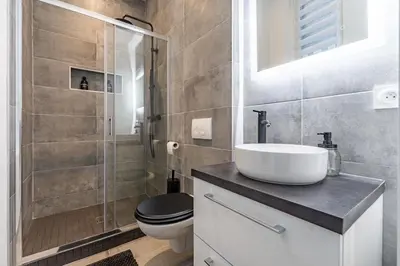 Salle de bains dans l'établissement Studio Cosy - Hypercentre Rouen - Rue Vicomté